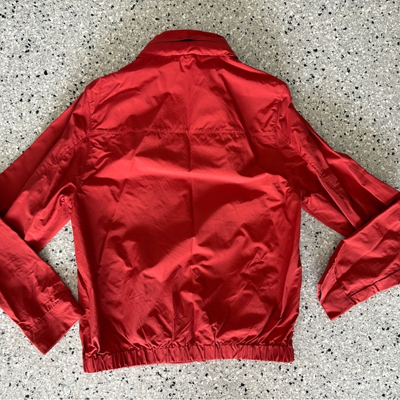 J. Crew Red Lightweight Outerwear Windbreaker Full Zip Bomber Jacket - Picture 7 of 7